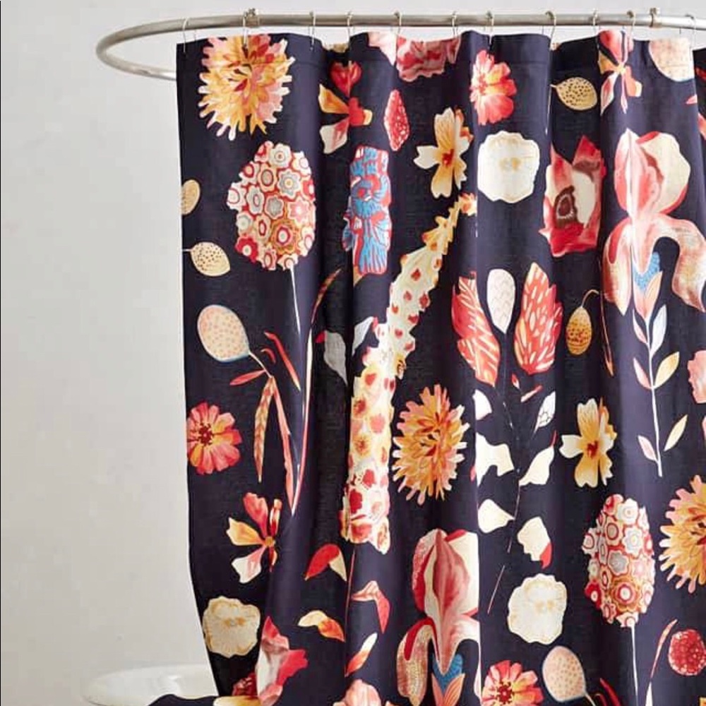 Anthropologie botanical shower curtain